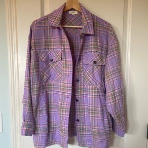 Women’s oversized flannel button up size M